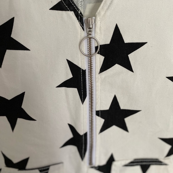 Lazy Oaf b/w star print romper - Picture 2 of 6